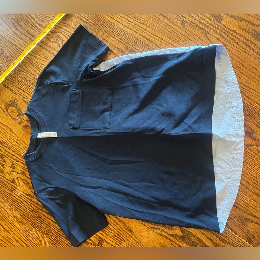 Navy and White Short Sleeve Shirt, like new